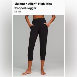 Lululemon Align Cropped Joggers